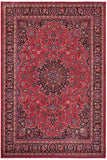 Vintage Antique Kashan Morrison Red/Blue Wool Rug - 9'7'' x 12'9''