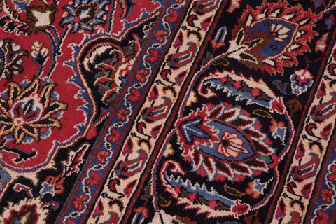 Traditional handmade Persian vintage distressed Red Blue Hand Knotted RECTANGLE 100% WOOL area rug 10X13