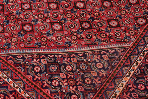 handmade Vintage Tabriz Mahi Red Purple Hand Knotted RECTANGLE 100% WOOL area rug 10' x 13'