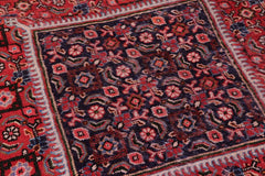 Traditional handmade Persian vintage distressed Mahi Red Purple Hand Knotted RECTANGLE 100% WOOL area rug 10X13