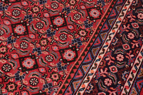 handmade Vintage Tabriz Mahi Red Purple Hand Knotted RECTANGLE 100% WOOL area rug 10' x 13'