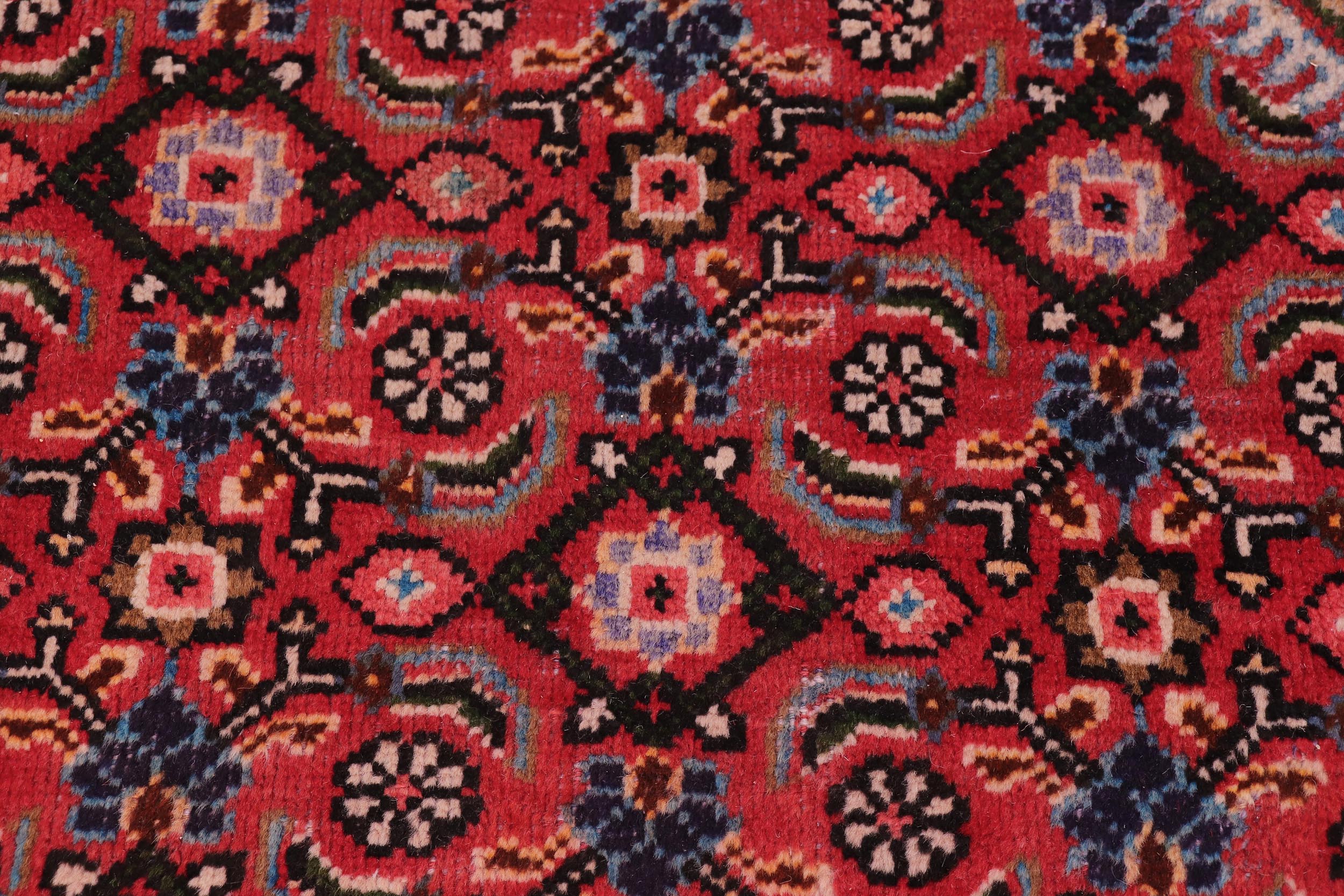 handmade Vintage Tabriz Mahi Red Purple Hand Knotted RECTANGLE 100% WOOL area rug 10' x 13'