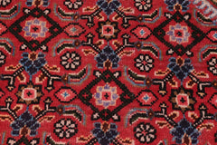 Traditional handmade Persian vintage distressed Mahi Red Purple Hand Knotted RECTANGLE 100% WOOL area rug 10X13