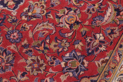 Traditional handmade Persian vintage distressed Red Blue Hand Knotted RECTANGLE 100% WOOL area rug 10X14