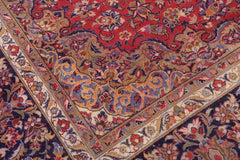 Traditional handmade Persian vintage distressed Red Blue Hand Knotted RECTANGLE 100% WOOL area rug 10X14