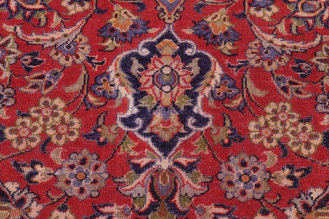 Traditional handmade Persian vintage distressed Red Blue Hand Knotted RECTANGLE 100% WOOL area rug 10X14