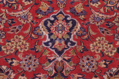 Traditional handmade Persian vintage distressed Red Blue Hand Knotted RECTANGLE 100% WOOL area rug 10X14
