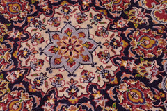 handmade Traditional Kashan Red Purple Hand Knotted RECTANGLE 100% Wool Pile area rug 10x14