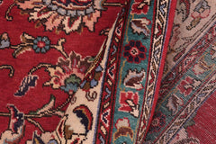 Traditional handmade Persian vintage distressed Red Beige Hand Knotted RECTANGLE 100% WOOL area rug 10X13