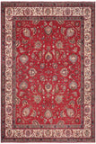 Distressed Antique Tabriz Watts Red/Beige Wool Rug - 9'7'' x 12'9''