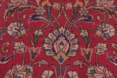 Traditional handmade Persian vintage distressed Red Blue Hand Knotted RECTANGLE 100% WOOL area rug 9X13