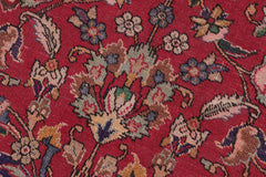 Traditional handmade Persian vintage distressed Red Blue Hand Knotted RECTANGLE 100% WOOL area rug 9X13