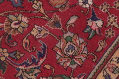 Traditional handmade Persian vintage distressed Red Blue Hand Knotted RECTANGLE 100% WOOL area rug 9X13