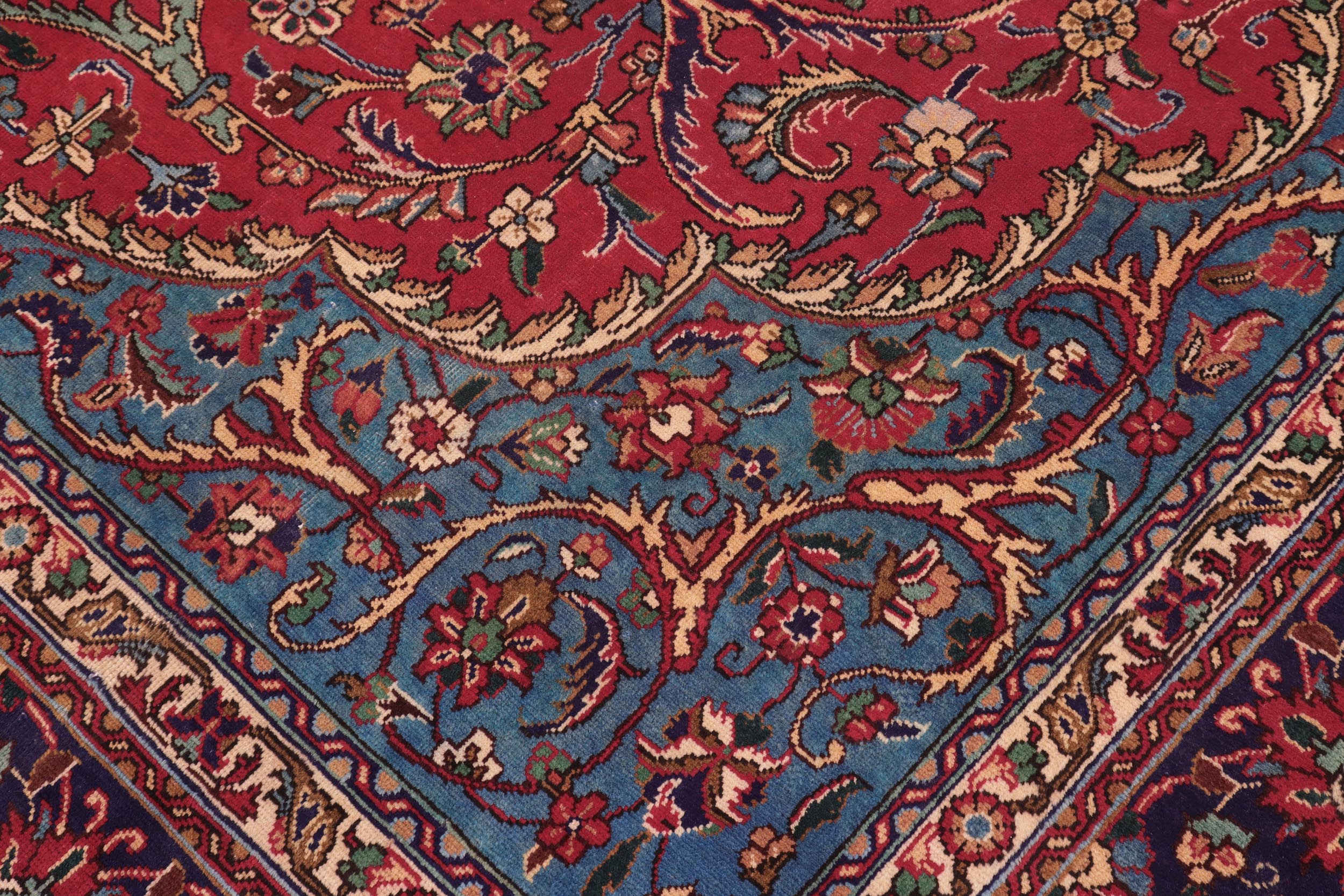 handmade Traditional Kashan Red Purple Hand Knotted RECTANGLE 100% WOOL area rug 10 x 13