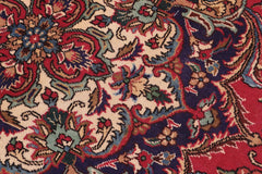 handmade Traditional Kashan Red Purple Hand Knotted RECTANGLE 100% Wool Pile area rug 10x13