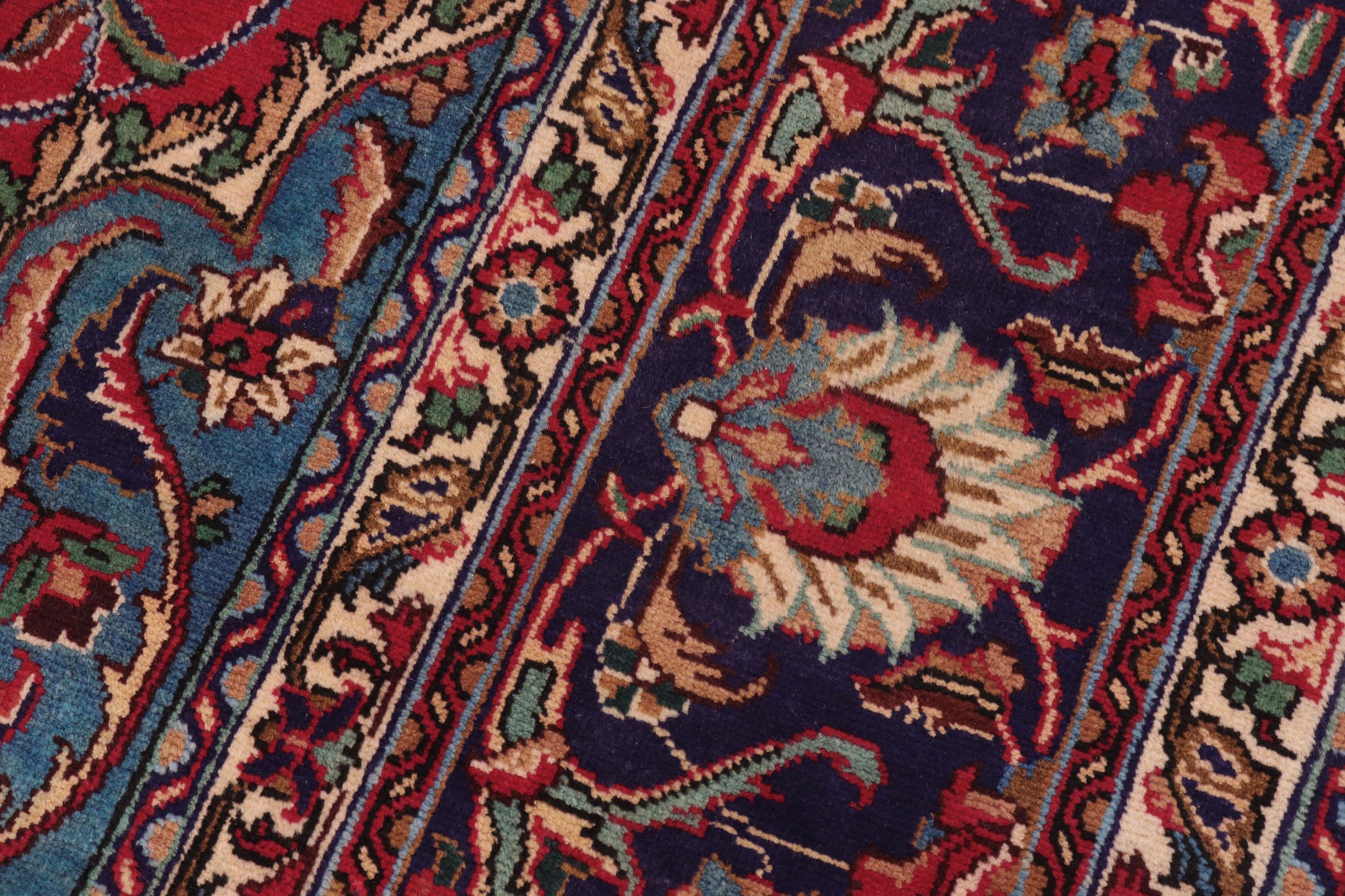 handmade Traditional Kashan Red Purple Hand Knotted RECTANGLE 100% WOOL area rug 10 x 13