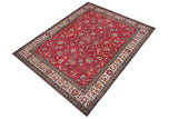 Traditional handmade Persian vintage distressed Red Beige Hand Knotted RECTANGLE 100% WOOL area rug 10 x 13