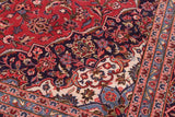 Traditional handmade Persian vintage distressed Red Blue Hand Knotted RECTANGLE 100% WOOL area rug 9 x 13