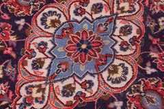 Traditional handmade Persian vintage distressed Red Blue Hand Knotted RECTANGLE 100% WOOL area rug 9X13