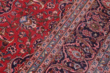 Traditional handmade Persian vintage distressed Red Blue Hand Knotted RECTANGLE 100% WOOL area rug 9 x 13