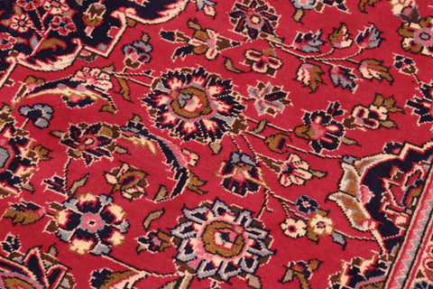 handmade Traditional Kashan Red Blue Hand Knotted RECTANGLE 100% WOOL area rug 8 x 11