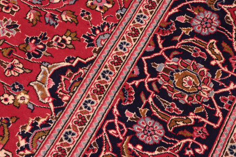 handmade Traditional Kashan Red Blue Hand Knotted RECTANGLE 100% WOOL area rug 8 x 11