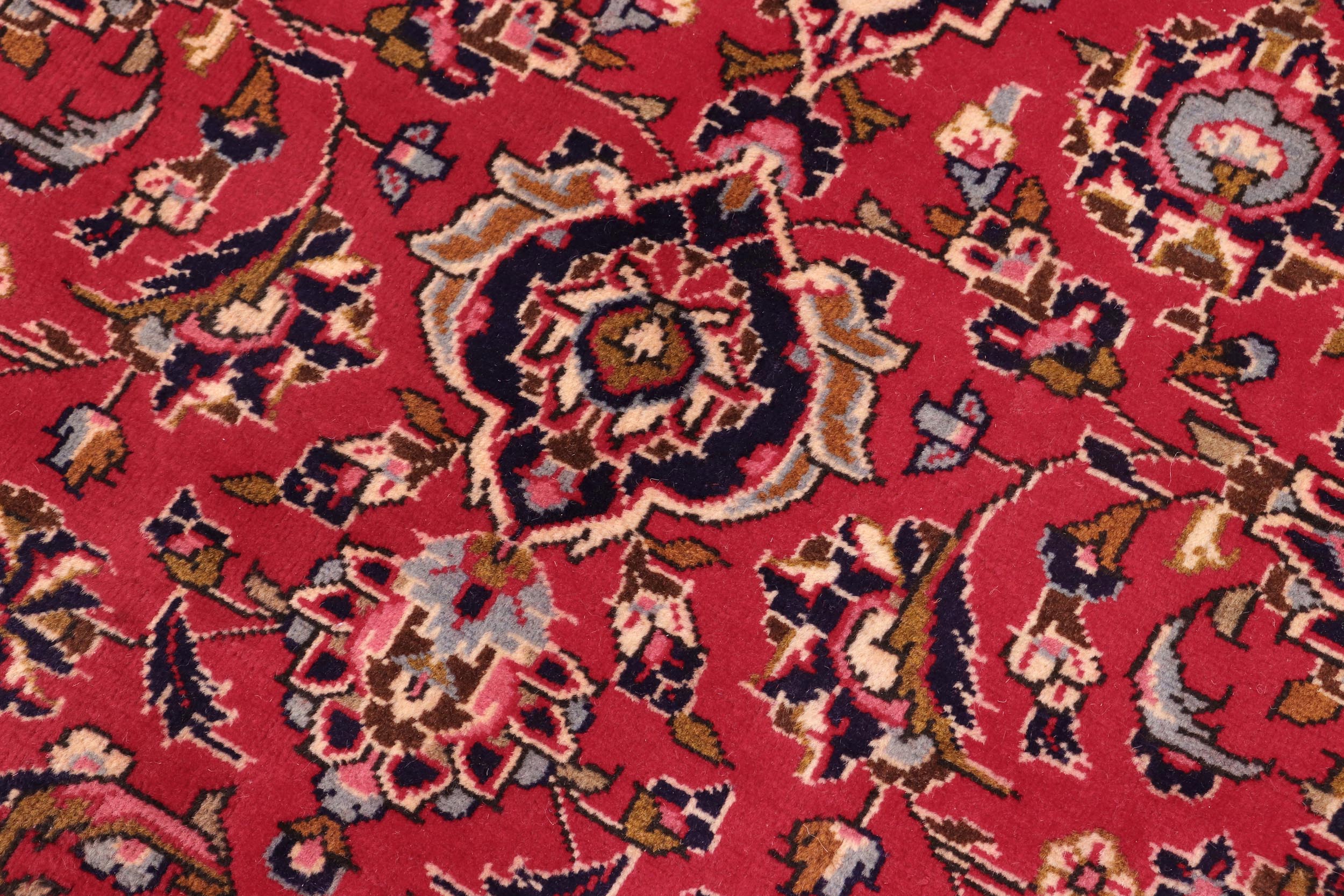 handmade Traditional Kashan Red Blue Hand Knotted RECTANGLE 100% WOOL area rug 8 x 11