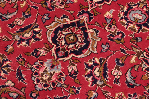 handmade Traditional Kashan Red Blue Hand Knotted RECTANGLE 100% WOOL area rug 8 x 11