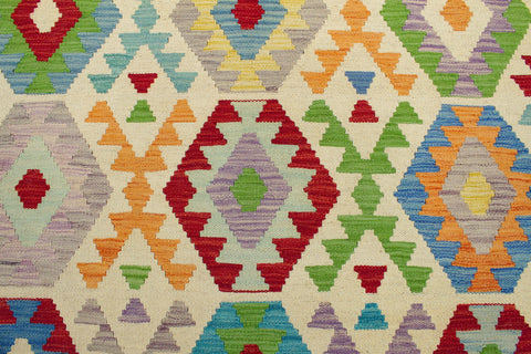handmade Geometric Kilim Beige Charcoal Hand-Woven RECTANGLE 100% WOOL area rug 7 x 10