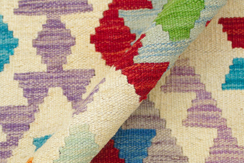 handmade Geometric Kilim Beige Charcoal Hand-Woven RECTANGLE 100% WOOL area rug 7 x 10