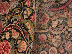 handmade Traditional Regular Black Green Hand Knotted RECTANGLE 100% WOOL area rug 10x14