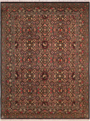 handmade Traditional Regular Black Green Hand Knotted RECTANGLE 100% WOOL area rug 10x14