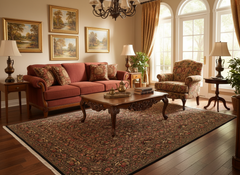 Heritage Aurora Black/Green Wool Rug - 10'0''X13'9''