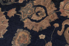 handmade Traditional Agra Drk.green Dark Gold Hand Knotted RECTANGLE 100% WOOL area rug 10'X14'