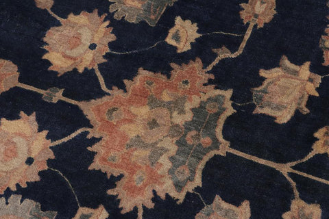 handmade Traditional Agra Drk.green Dark Gold Hand Knotted RECTANGLE 100% WOOL area rug 10'X14'