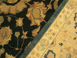 handmade Traditional Agra Drk.green Dark Gold Hand Knotted RECTANGLE 100% WOOL area rug 10x14