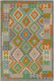 Rustic Turkish Kilim Barrett Hand-Woven Wool Rug - 3'10'' x 6'1''