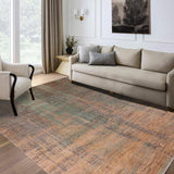 handmade Modern Modern Blue Beige Hand Knotted RECTANGLE WOOL&SILK area rug 9 x 12