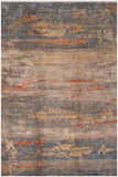 handmade Modern Modern Blue Rust Hand Knotted RECTANGLE WOOL&SILK area rug 10 x 14