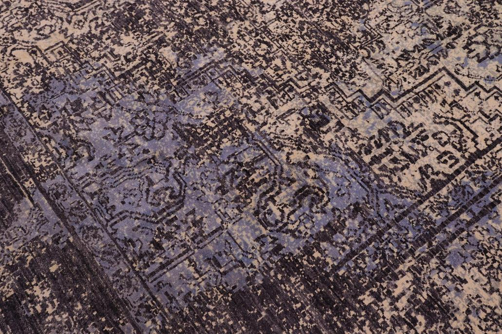 handmade Modern Modern Beige Charcoal Hand Knotted RECTANGLE WOOL&SILK area rug 9X12