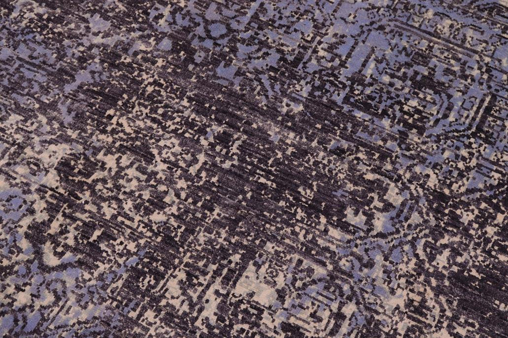 handmade Modern Modern Beige Charcoal Hand Knotted RECTANGLE WOOL&SILK area rug 9X12