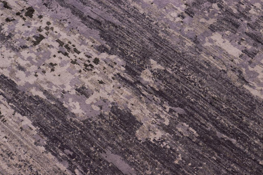 handmade Modern Modern Gray Charcoal Hand Knotted RECTANGLE WOOL&SILK area rug 8X10