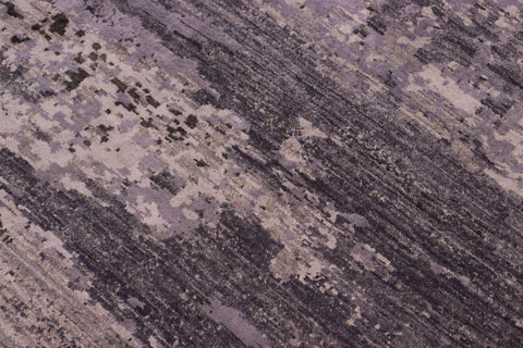 handmade Modern Modern Gray Charcoal Hand Knotted RECTANGLE WOOL&SILK area rug 8' x 10'