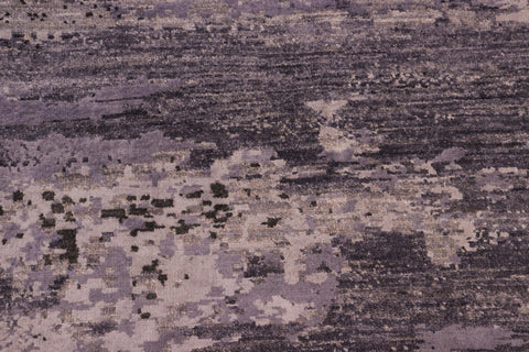 handmade Modern Modern Gray Charcoal Hand Knotted RECTANGLE WOOL&SILK area rug 8' x 10'