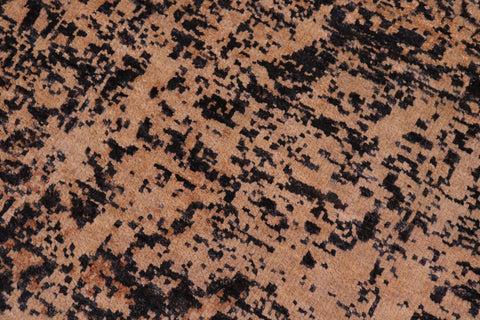 handmade Modern Modern Black Beige Hand Knotted RECTANGLE 100% WOOL area rug 9' x 12'