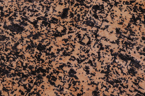 handmade Modern Modern Black Beige Hand Knotted RECTANGLE 100% WOOL area rug 9' x 12'