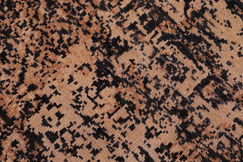 handmade Modern Modern Black Beige Hand Knotted RECTANGLE 100% WOOL area rug 9' x 12'