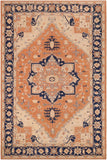 Shabby Chic Ziegler Lottie Orange/Blue Wool Rug - 9'11'' x 13'11''