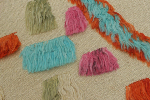 handmade Geometric Moroccan Hi Beige Rust Hand Knotted RECTANGLE 100% WOOL area rug 4' x 6'