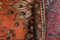 handmade Traditional Tabriz Orange Brown Hand Knotted RUNNER 100% Wool Pile area rug 4x10